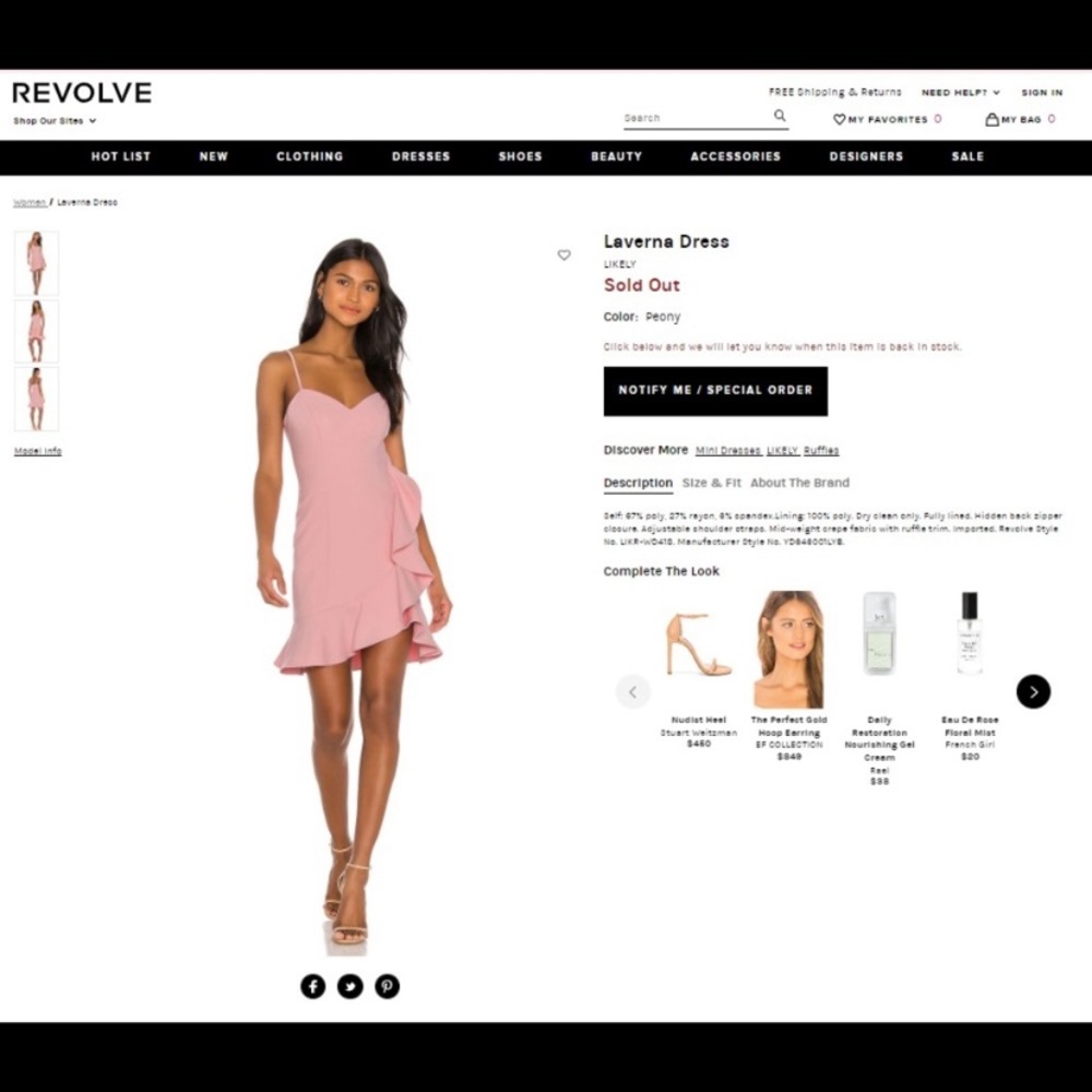 NYT Likely Laverna Dress in Cofr - Size 6